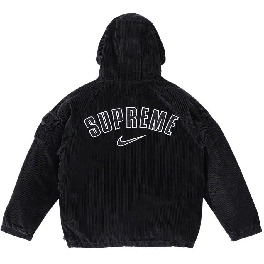 Supreme Nike Arc Corduroy Hooded Jacket Black